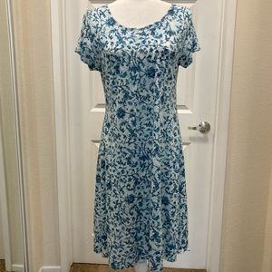 Peruvian Connection Aqua Blue Cotton Dress